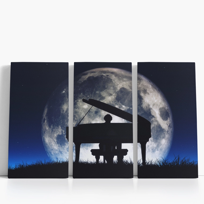 Pianist s polno luno v ozadju - slika 7