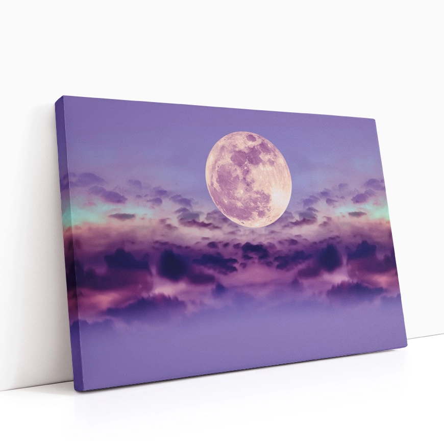 Polna luna na vijoličnem nebu - slika 4